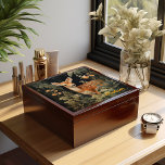 Whitetail Deer, William Morris Style, Jewelry  Gift Box<br><div class="desc">A whitetail deer in a forest with beautiful flowers around,  in the style of William Morris.</div>