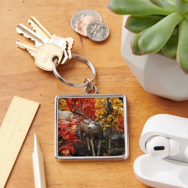 Whitetail In Autumn Keychain (Desk)