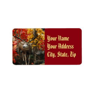 Whitetail In Autumn Label
