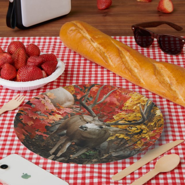 Whitetail In Autumn Paper Plates (Picnic)