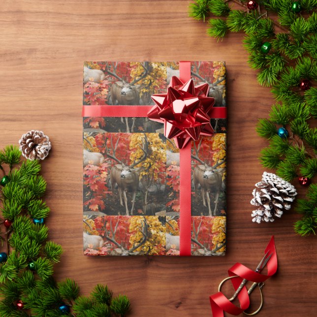 Whitetail In Autumn Wrapping Paper (Holiday Gift)