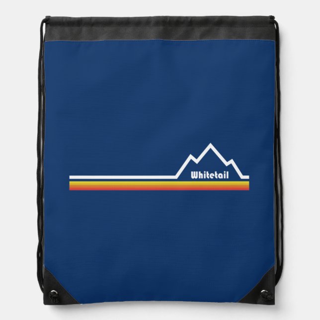 Whitetail Mountain Resort, Pennsylvania Drawstring Bag (Front)