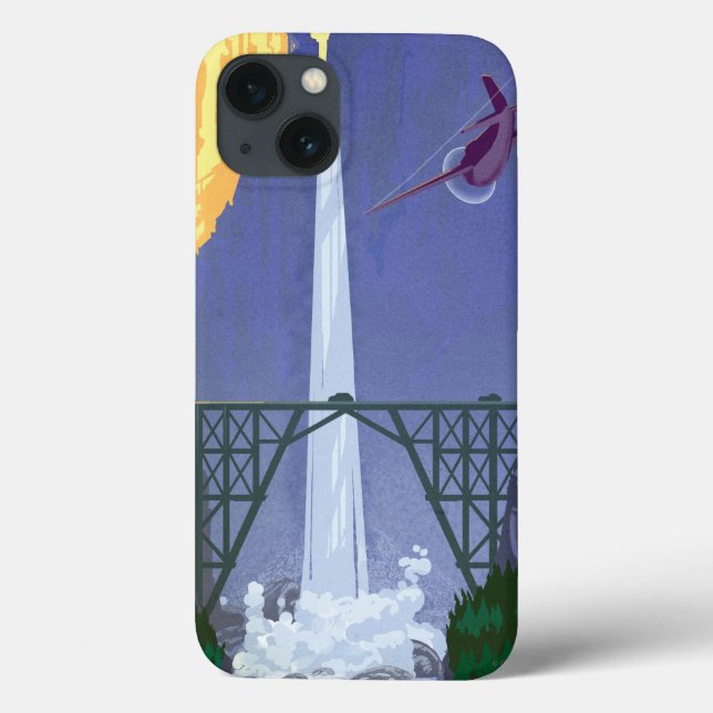 Whitewall Falls Illustration Case-Mate iPhone Case (Back)