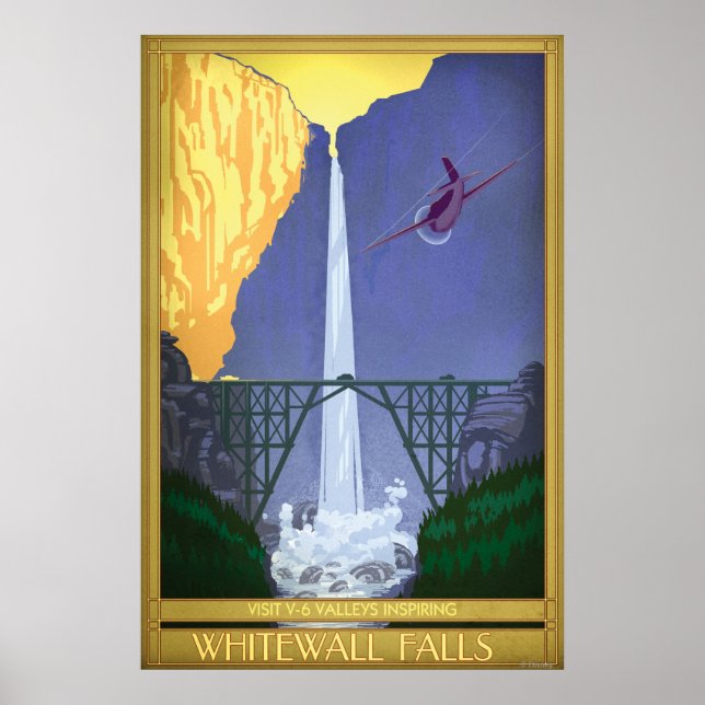 Whitewall Falls Illustration Poster (Front)