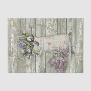 whitewashed barn wood farmhouse summer lavender tissue paper