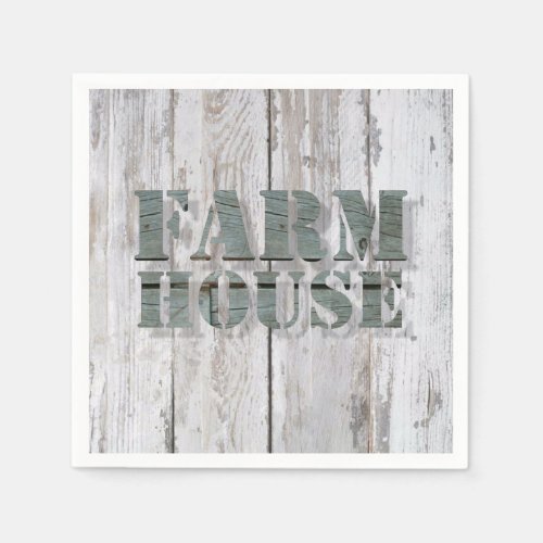 whitewashed  barn wood western country farmhouse paper napkins