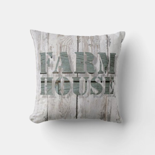 whitewashed barn wood western country farmhouse throw pillow