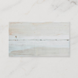 Whitewashed Barn Wood White Woodgrain Business Card