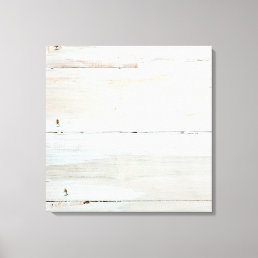 Whitewashed Barn Wood White Woodgrain Canvas Print