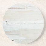 Whitewashed Barn Wood White Woodgrain Coaster<br><div class="desc">Check out www.zazzle.com/Sweetbriar_Drive for so many other beautiful styles,  items & colors! © SweetbriarDrive 2014. Do not copy.</div>