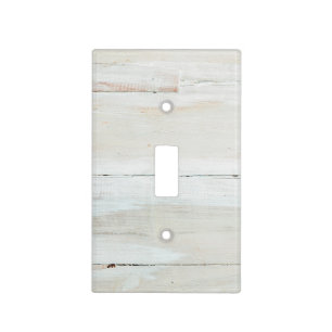 Whitewashed Barn Wood White Woodgrain Light Switch Cover