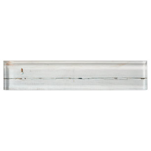 Whitewashed Barn Wood White Woodgrain Name Plate