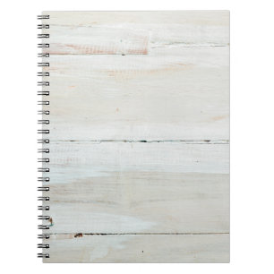 whitewashed Barn Wood White Woodgrain Notebook