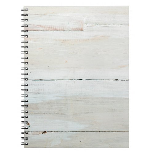 whitewashed Barn Wood White Woodgrain Notebook