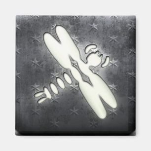 Whitewashed Dragonfly Magnet