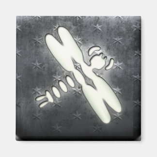 Whitewashed Dragonfly Magnet