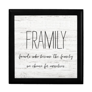 Whitewashed "Framily" Keepsake Gift Box
