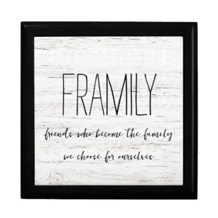 Whitewashed "Framily" Keepsake Gift Box