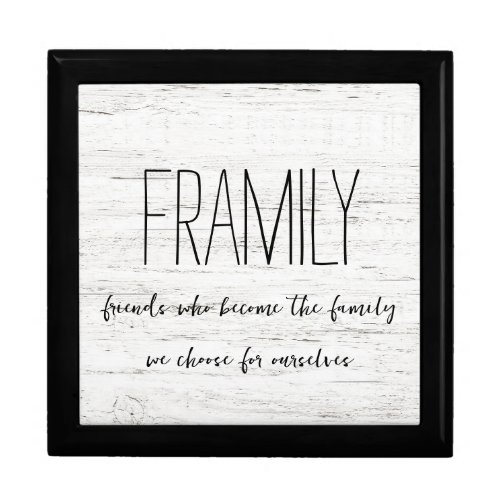 Whitewashed Framily Keepsake Gift Box