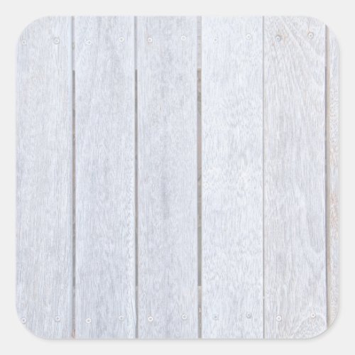 Whitewashed Old Weathered Wood Background Wooden Square Sticker