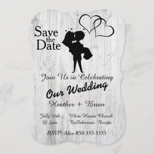 Whitewashed Wedding Invitation