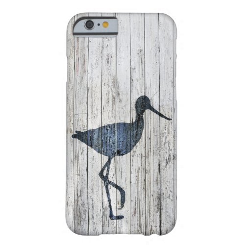 Whitewashed Wood and Avocet Barely There iPhone 6 Case