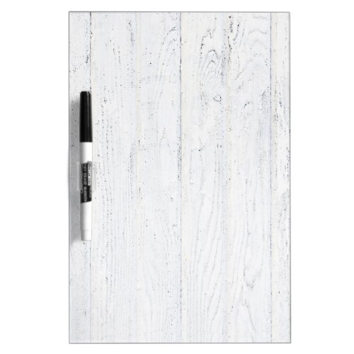 whitewashed wood background dry erase board