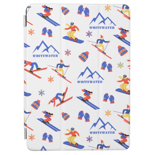 Whitewater British Columbia Ski Snowboard Pattern iPad Air Cover