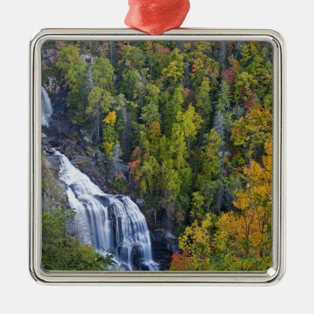 Whitewater Falls in the Nantahala National Metal Ornament (Front)