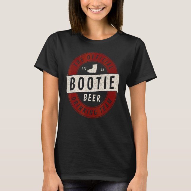 Whitewater Kayak Bootie Beer Drinking Team 2 T-Shirt (Front)