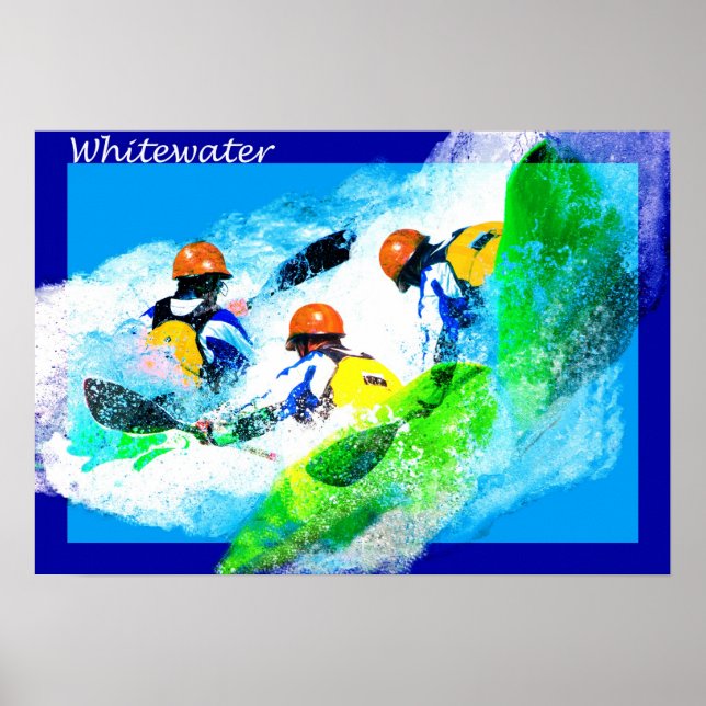 Whitewater Kayak Poster (Front)