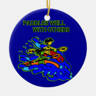 Whitewater Paddles Well With Others Ceramic Ornament