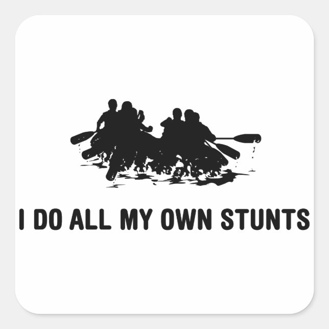 Whitewater Rafting Square Sticker (Front)