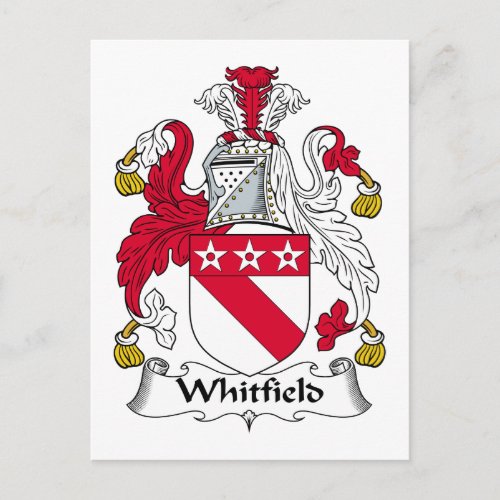 Whitfield Family Crest Postcard