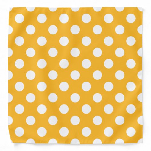 Whitle polka dots on yellow bandana