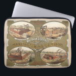 Whitman & Barnes Manufacturing Company. Laptop Sleeve<br><div class="desc">Vintage advertisement for Whitman & Barnes Manufacturing Company. Image shows four elevated views of four different Whitman & Barnes manufacturing factories in Canton, Ohio; St. Catharines, Ontario; Syracuse, New York; and Akron, Ohio. Factory building complexes visible with surrounding access to locomotives, ports, and roads.</div>