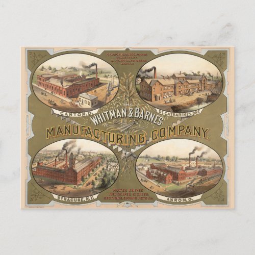 Whitman  Barnes Manufacturing Company Postcard