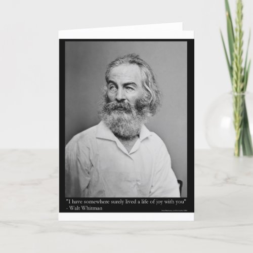 Whitman Life Of Joy Love Quote Gifts Tees Mugs Etc Card