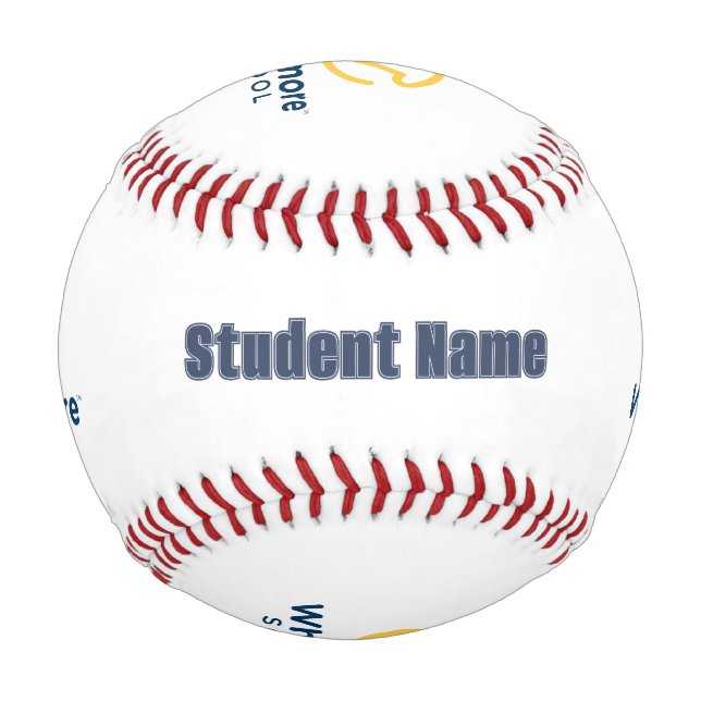 Whitmore School Personalized Baseball (Front)