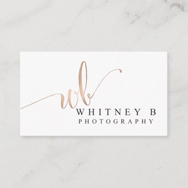 Whitney B Photography Business Card (Front)