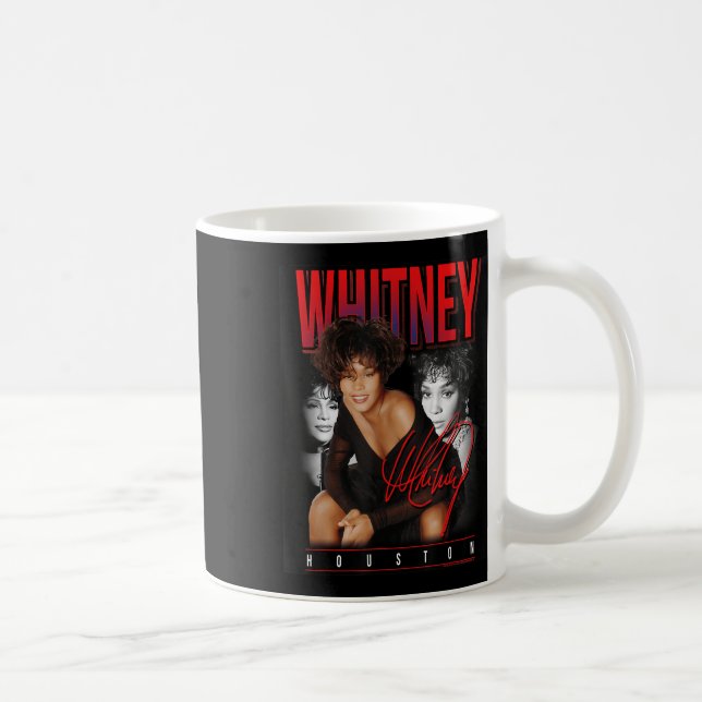 Whitney Houston Retro Photo Collage  Coffee Mug (Right)