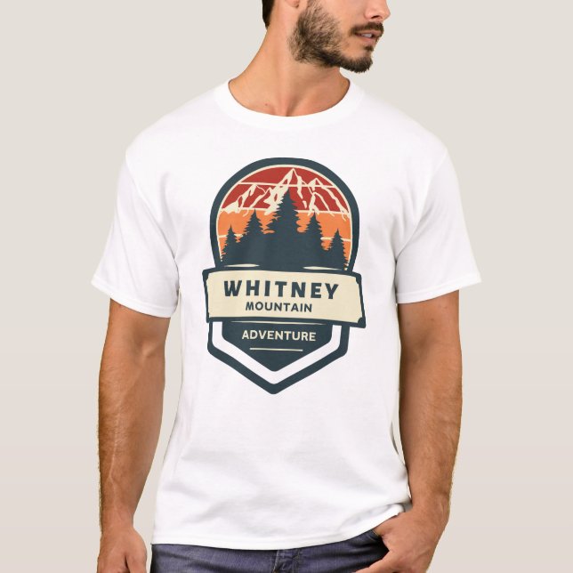Whitney mountain peak climbing and hiking T-Shirt (Front)