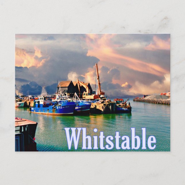 Whitstable harbour postcard (Front)