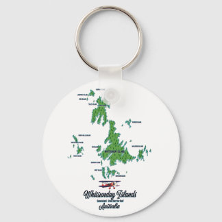 Whitsunday Islands Australia map poster Keychain