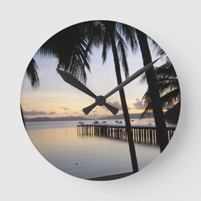 Whitsunday Islands Sunset Clock (Front)