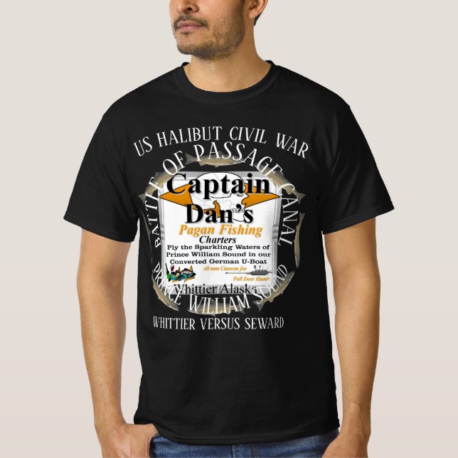 WHITTIER ALASKA HALIBUT WAR VERSUS SEWARD 1955-57 T-Shirt (Front)
