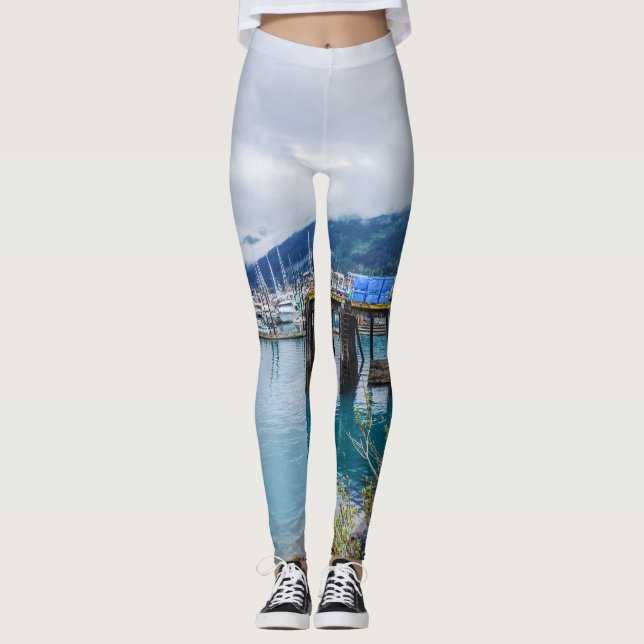 Whittier Alaska Harbor Leggings (Front)