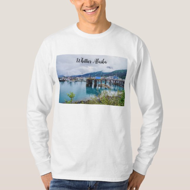Whittier Alaska Harbor Men's Long Sleeve Shirt (Front)