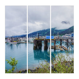 Whittier Alaska Harbor Triptych