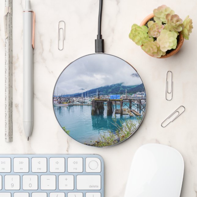 Whittier Alaska Harbor Wireless Charger (Desk)